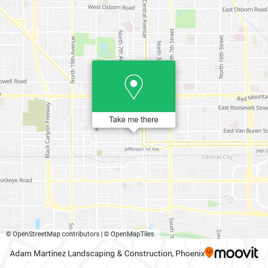 Adam Martinez Landscaping & Construction map