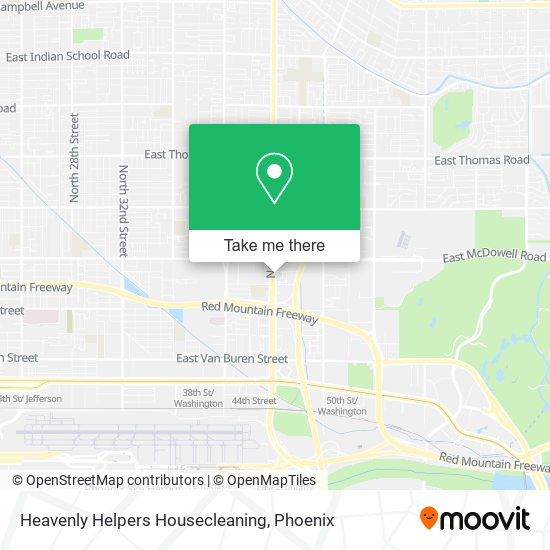 Heavenly Helpers Housecleaning map