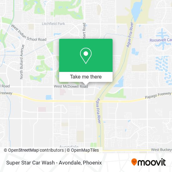 Mapa de Super Star Car Wash - Avondale