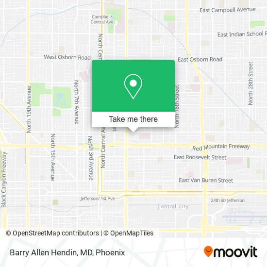 Barry Allen Hendin, MD map