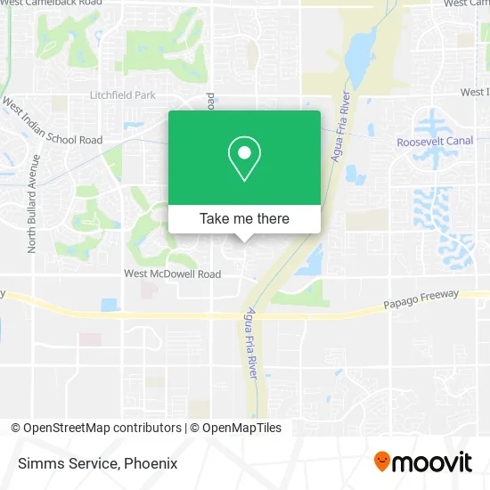 Simms Service map