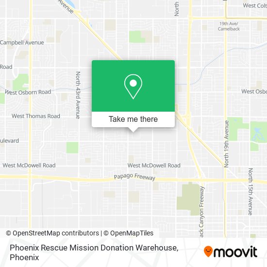 Mapa de Phoenix Rescue Mission Donation Warehouse