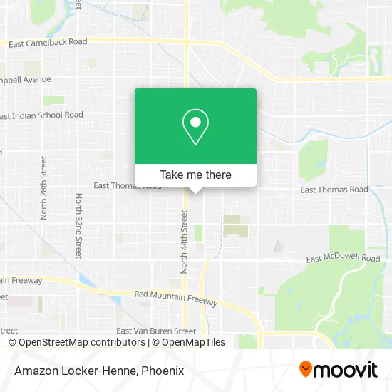 Amazon Locker-Henne map