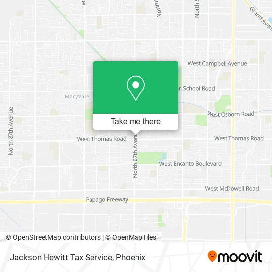 Jackson Hewitt Tax Service map
