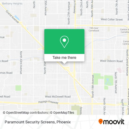 Paramount Security Screens map