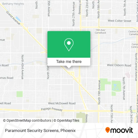 Paramount Security Screens map