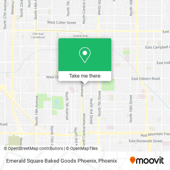 Emerald Square Baked Goods Phoenix map