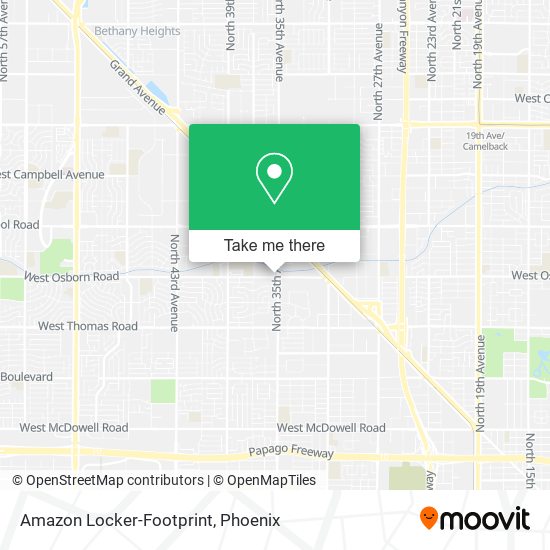 Mapa de Amazon Locker-Footprint