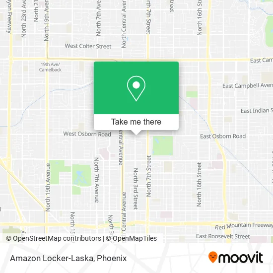 Amazon Locker-Laska map