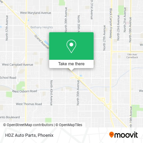 HDZ Auto Parts map