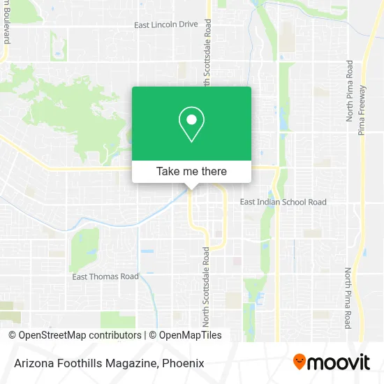 Arizona Foothills Magazine map
