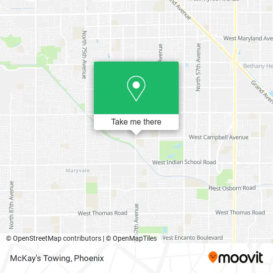 McKay's Towing map