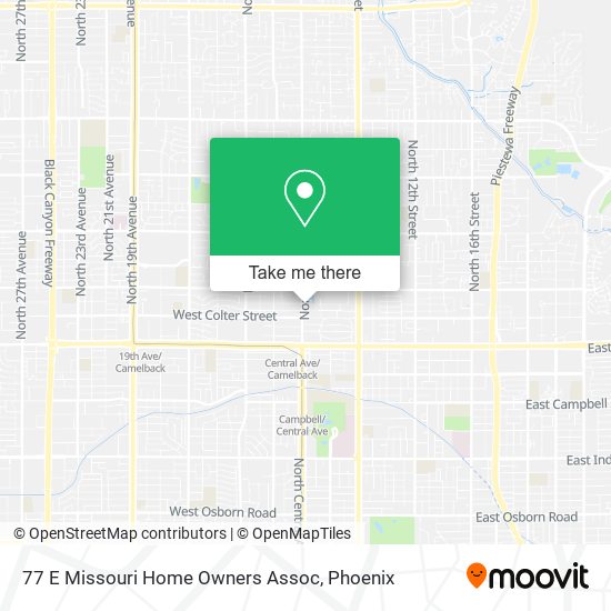 77 E Missouri Home Owners Assoc map