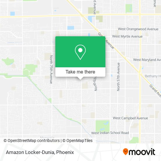 Mapa de Amazon Locker-Dunia