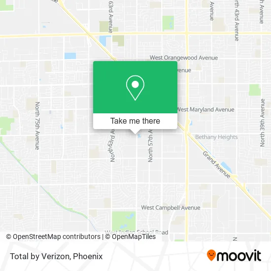 Total by Verizon map