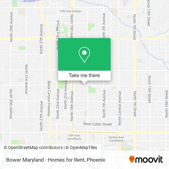 Bower Maryland - Homes for Rent map