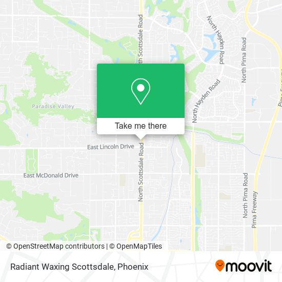 Radiant Waxing Scottsdale map
