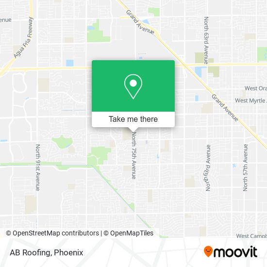 AB Roofing map