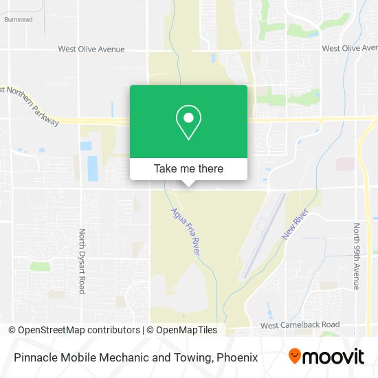 Pinnacle Mobile Mechanic and Towing map