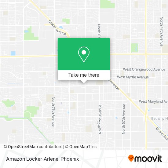 Mapa de Amazon Locker-Arlene