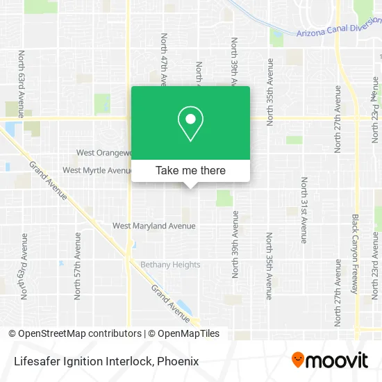 Mapa de Lifesafer Ignition Interlock