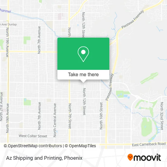 Az Shipping and Printing map