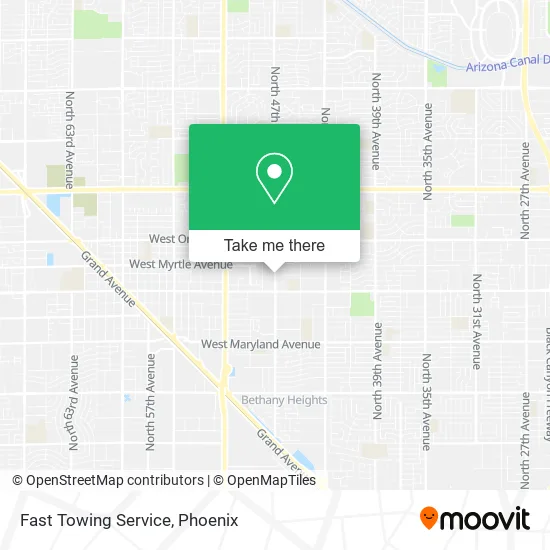 Fast Towing Service map