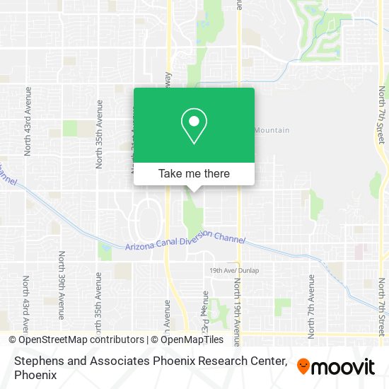 Stephens and Associates Phoenix Research Center map