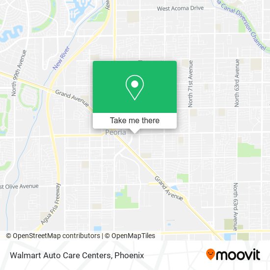 Mapa de Walmart Auto Care Centers