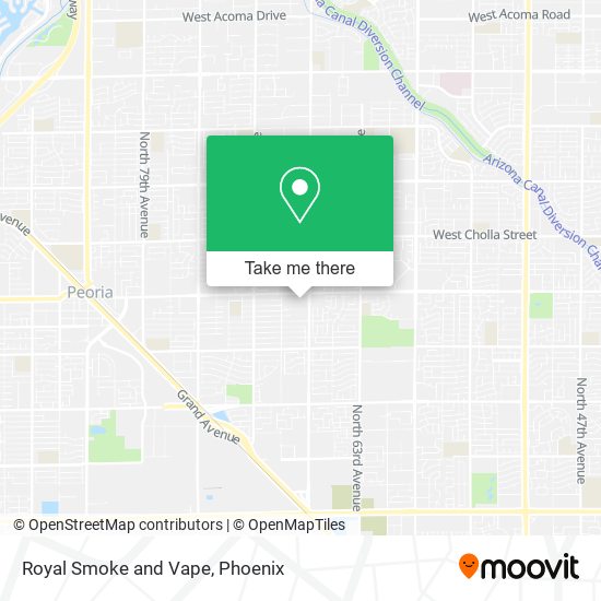 Royal Smoke and Vape map