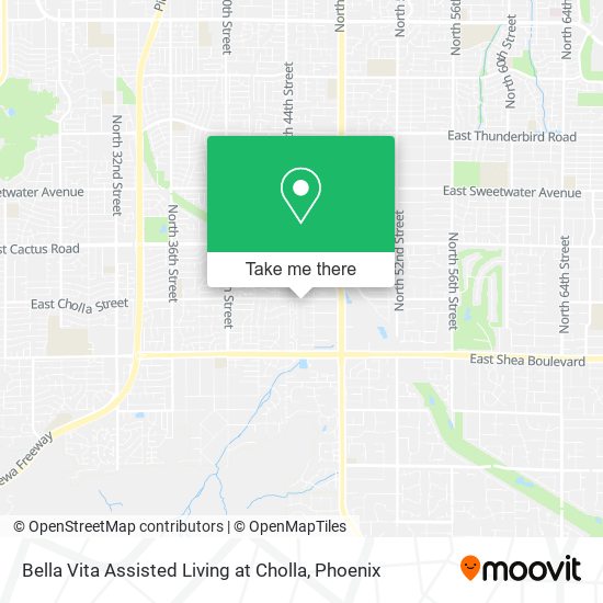 Mapa de Bella Vita Assisted Living at Cholla