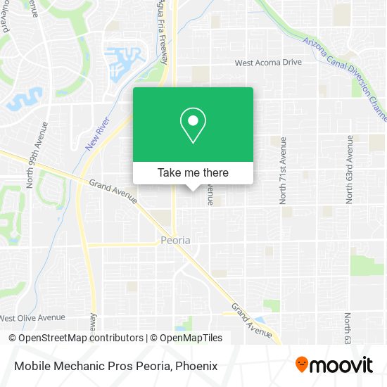 Mobile Mechanic Pros Peoria map