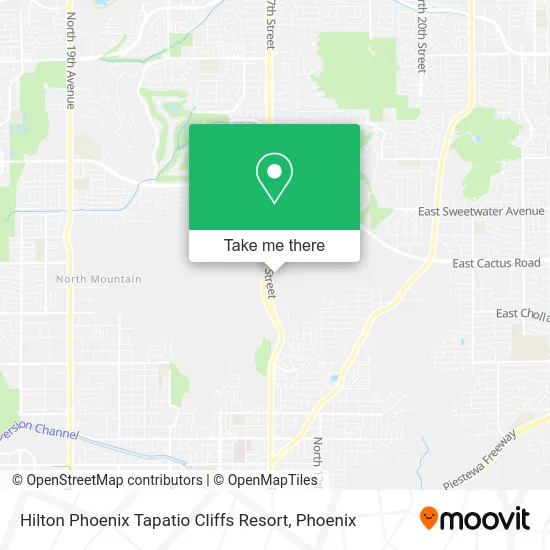Hilton Phoenix Tapatio Cliffs Resort map