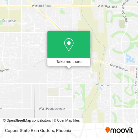 Copper State Rain Gutters map