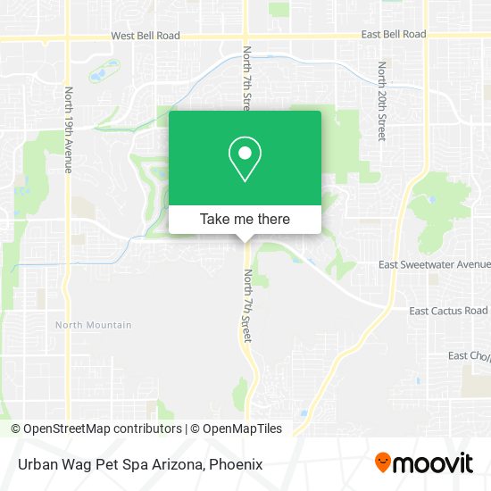 Mapa de Urban Wag Pet Spa Arizona