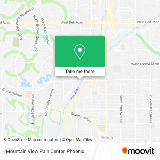 Mountain View Pain Center map