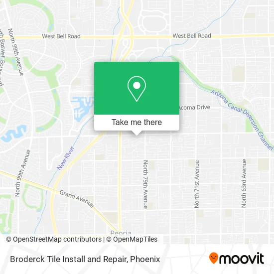 Broderck Tile Install and Repair map