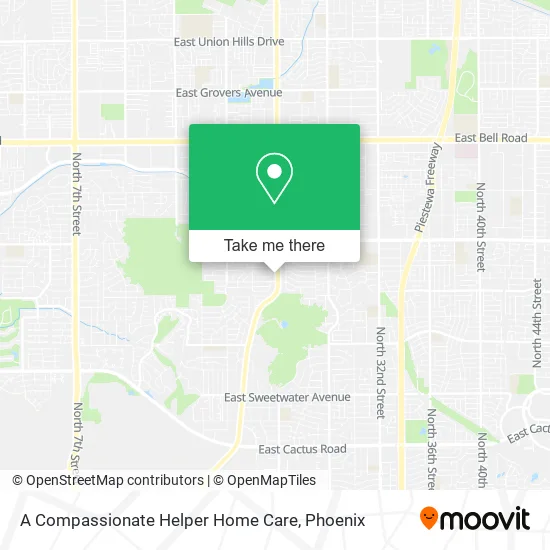 A Compassionate Helper Home Care map