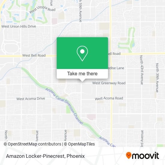 Mapa de Amazon Locker-Pinecrest