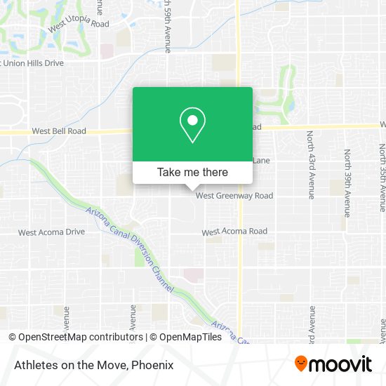 Athletes on the Move map