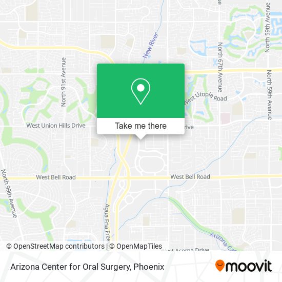 Mapa de Arizona Center for Oral Surgery