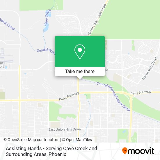 Assisting Hands - Serving Cave Creek and Surrounding Areas map