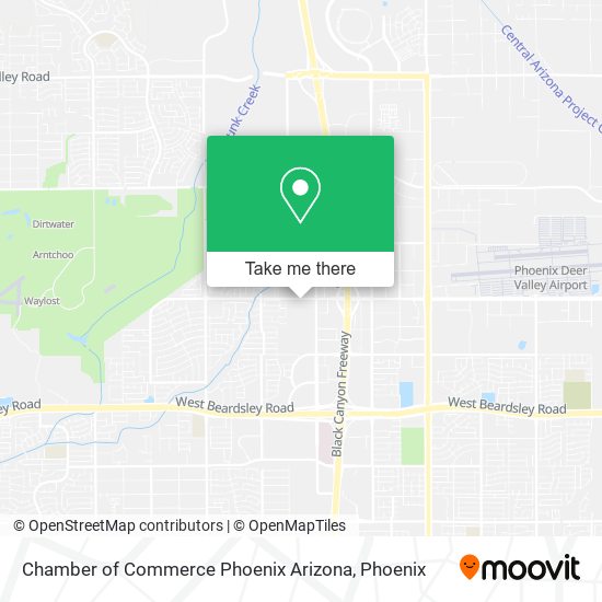 Mapa de Chamber of Commerce Phoenix Arizona