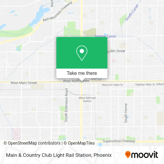 Mapa de Main & Country Club Light Rail Station