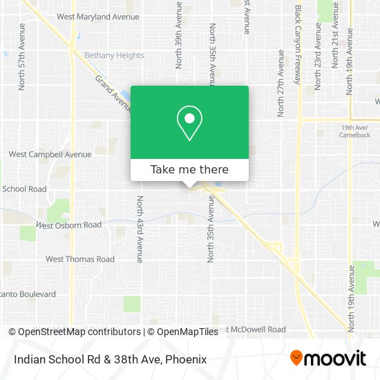 Mapa de Indian School Rd & 38th Ave