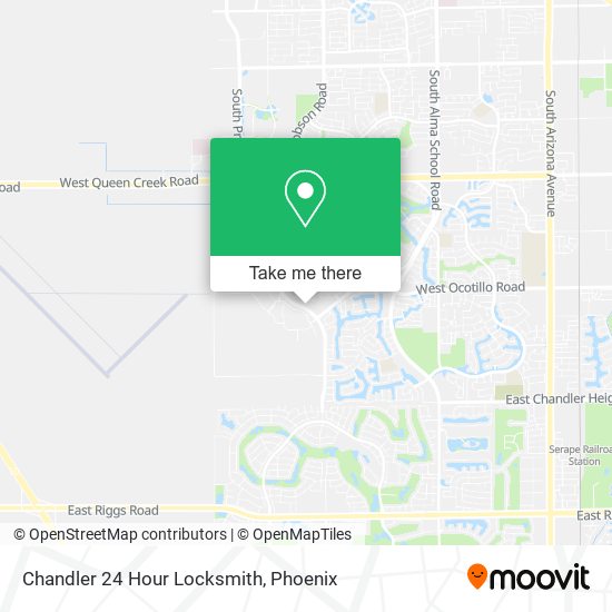 Chandler 24 Hour Locksmith map