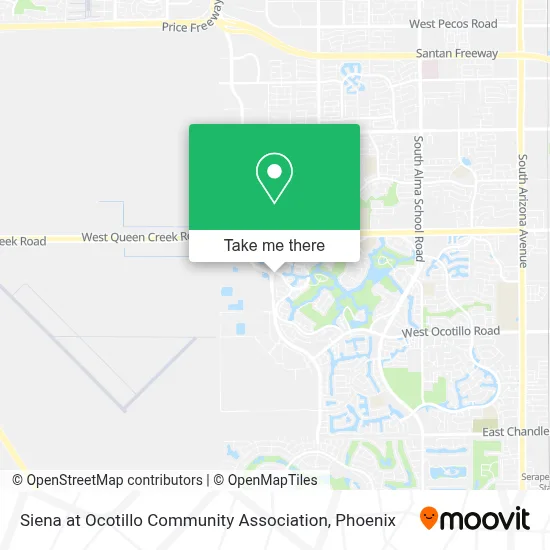 Siena at Ocotillo Community Association map