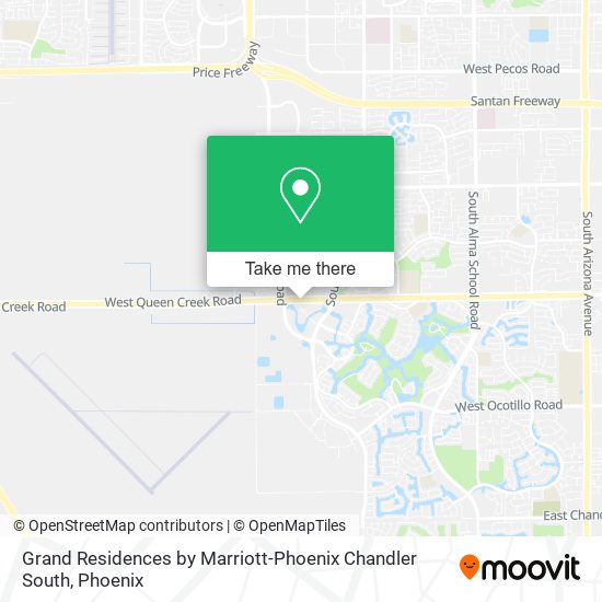 Mapa de Grand Residences by Marriott-Phoenix Chandler South