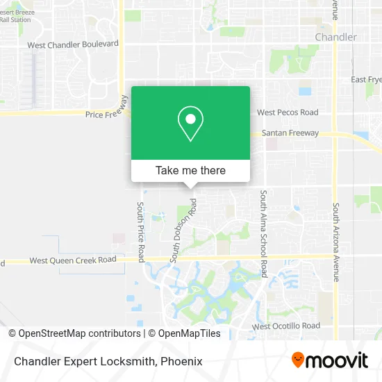 Chandler Expert Locksmith map