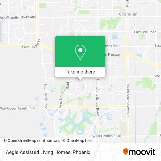 Aegis Assisted Living Homes map